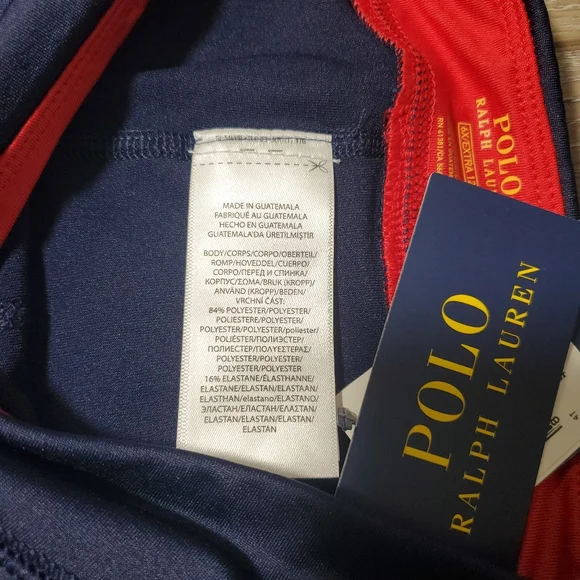 Ralph Lauren girl's navy with red, gold  leggings Sailboat, flag, stars Size 6x - Picture 6 of 9